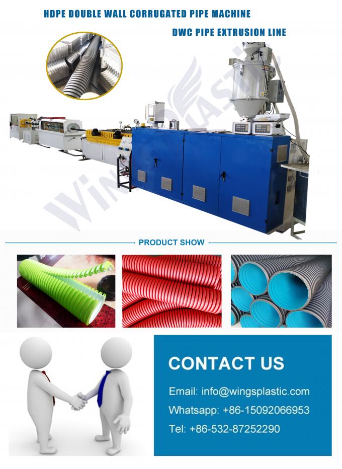 HDPE Corrugated Pipe Extruder Machine DWC Double Wall Corrugated Pipe Production Line 0