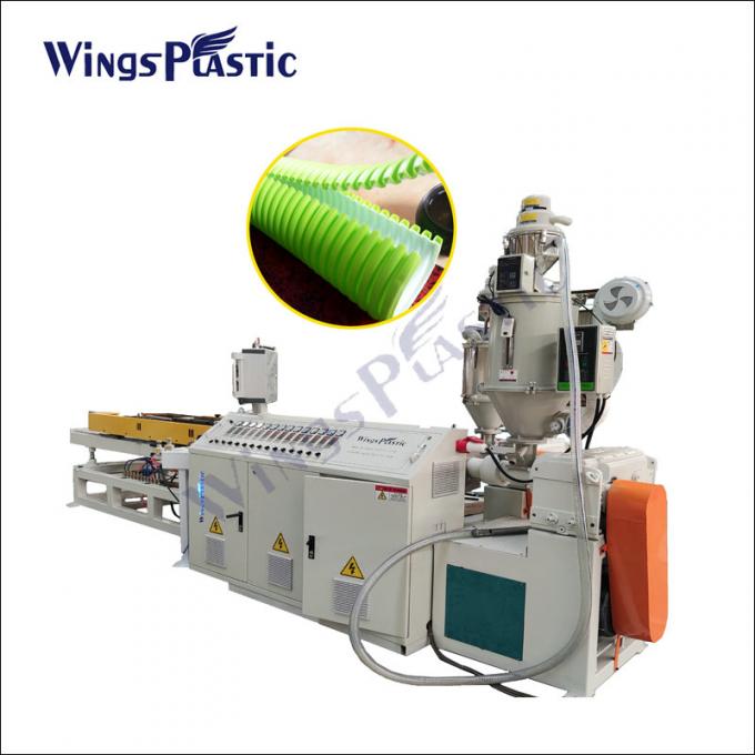 Plastic PE Dual Wall Corrugated Drainage Pipe Extruder Machine 6-8m/Min 0