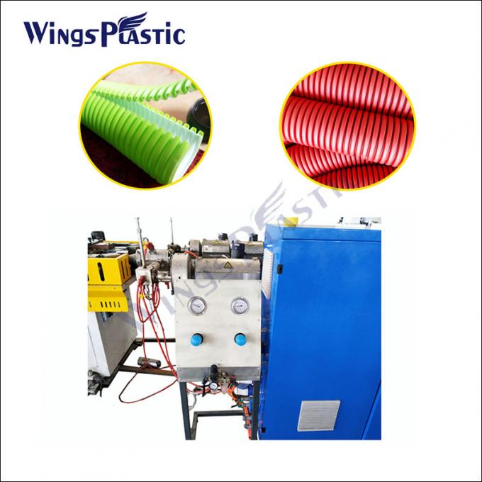 Plastic PE Dual Wall Corrugated Drainage Pipe Extruder Machine 6-8m/Min 1