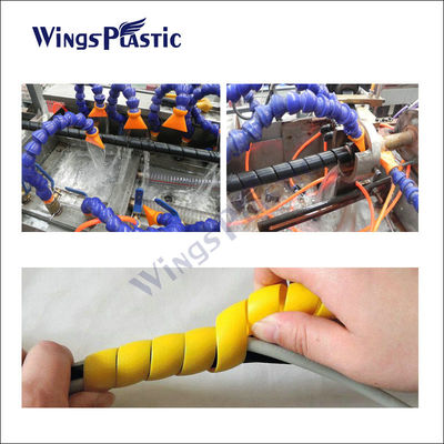 PE Spiral Guard Hose Extruder Machine with PLC Control System