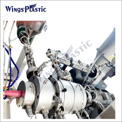PLC Control HDPE PPR Pipe Extruder Machine For 20-110mm Pipe Diameter