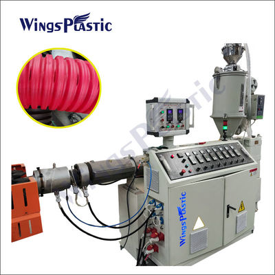 PE Corrugated Conduit Electric Pipe Production Line With High Output