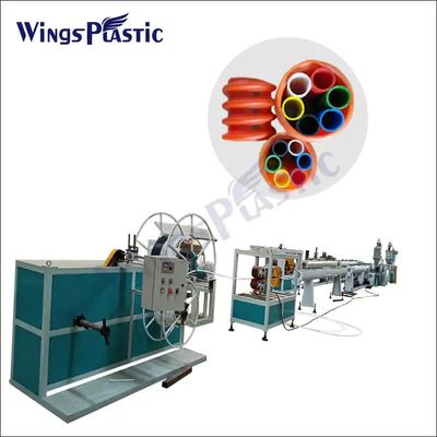 High Speed PP PE Single Wall Corrugated Pipe Extruder Machine For Medical Hose