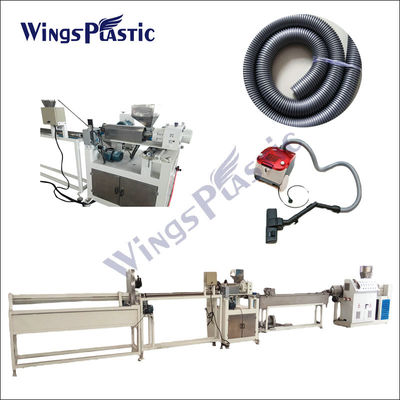 Plastic Vacuum Cleaner EVA PE Spiral Corrugated Pipe Extruder Machine Durable