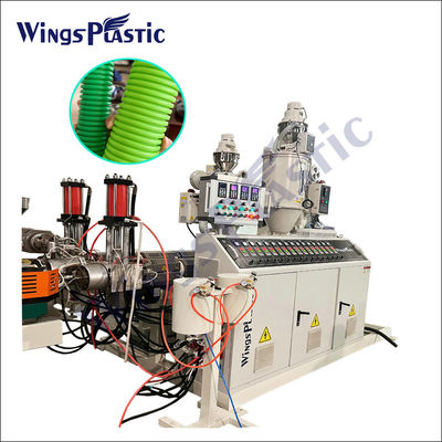 Plastic Hdpe Pp Polyethylene Corrugated Pipe Extruder Machine Single Screw