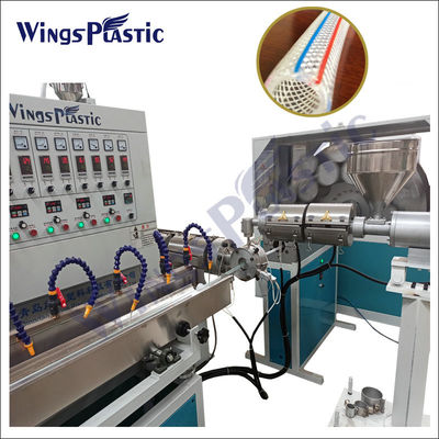 Three Layers PVC Fiber Reinforced Braiding Garde Hose Pipe Extrusion Making Machine Production Line