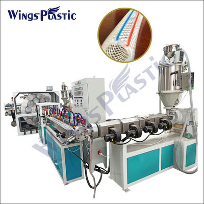 Three Layers PVC Fiber Reinforced Braiding Garde Hose Pipe Extrusion Making Machine Production Line