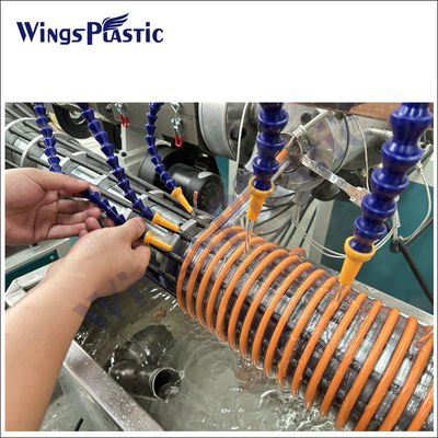 Plastic Extrusion Machine Line For Spiral PVC Suction Hose / Plastic PVC Spiral Suction Hose Pipe Extruder Production Line