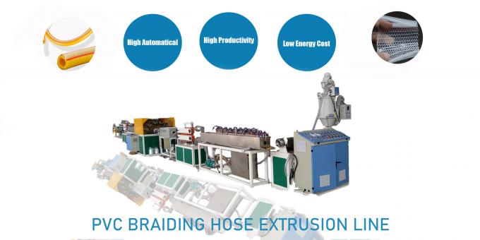 Automatic Plastic PVC High Pressure Fiber Pipe Reinforced Hose Manufacturing Machine pvc braiding pipe extrusion machine 0